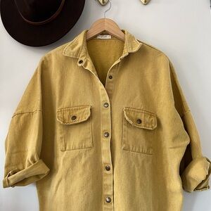 Gold Snap Front Shacket